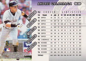 1997 Donruss #4 Andres Galarraga Back