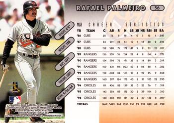 1997 Donruss #56 Rafael Palmeiro Back