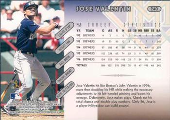 1997 Donruss #240 Jose Valentin Back