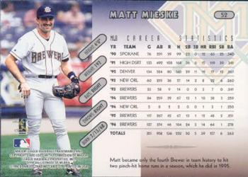 1997 Donruss #52 Matt Mieske Back