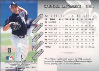 1997 Donruss #75 Wilson Alvarez Back