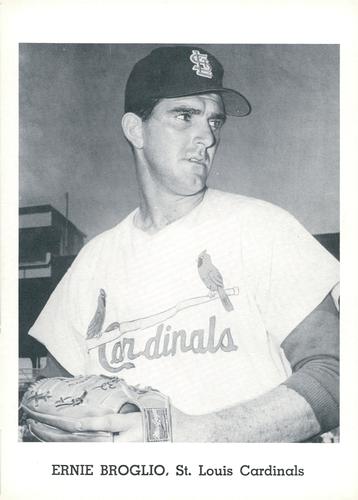 1962 Jay Publishing St. Louis Cardinals 5x7 Photos #NNO Ernie Broglio Front