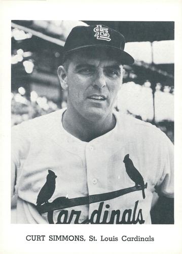 1962 Jay Publishing St. Louis Cardinals 5x7 Photos #NNO Curt Simmons Front