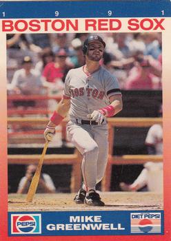 1991 Pepsi Boston Red Sox #NNO Mike Greenwell Front