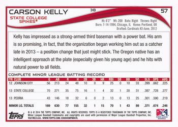 2014 Topps Pro Debut #57 Carson Kelly Back