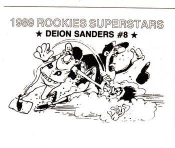 1989 Rookies Superstars (unlicensed) #8 Deion Sanders Back