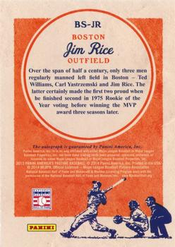 2013 Panini America's Pastime - Boys of Summer Autographs #BS-JR Jim Rice Back