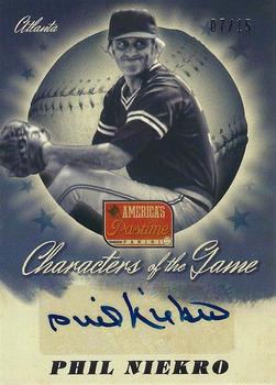 2013 Panini America's Pastime - Characters of the Game Signatures #CG-PN Phil Niekro Front