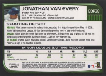 2008 Bowman Draft Picks & Prospects #BDP38 Jonathan Van Every Back