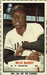 1964 Bazooka #21 Willie McCovey    Front