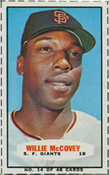 1966 Bazooka #14 Willie McCovey    Front