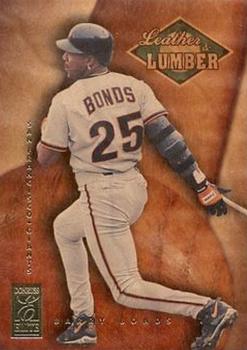 1997 Donruss Elite - Leather & Lumber #7 Barry Bonds Front