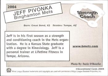 2004 Grandstand Binghamton Mets #22 Jeff Pivonka Back