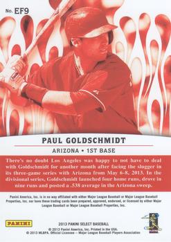 2013 Panini Select - En Fuego #EF9 Paul Goldschmidt Back