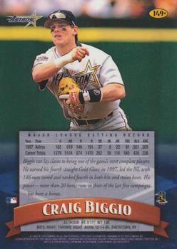 1998 Finest - Refractors #149 Craig Biggio Back