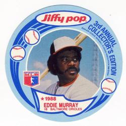 1988 Jiffy Pop Discs #13 Eddie Murray Front