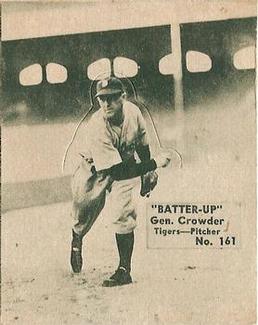 1934-36 Batter-Up (R318) #161 Alvin Crowder Front