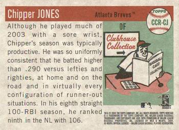 2004 Topps Heritage - Clubhouse Collection Relics #CCR-CJ Chipper Jones Back