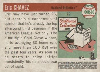 2004 Topps Heritage - Clubhouse Collection Relics #CCR-EC Eric Chavez Back