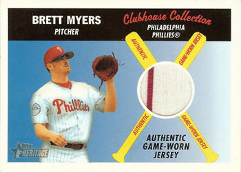 2004 Topps Heritage - Clubhouse Collection Relics #CCR-BM Brett Myers Front