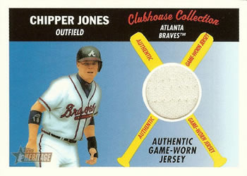 2004 Topps Heritage - Clubhouse Collection Relics #CCR-CJ Chipper Jones Front