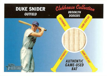 2004 Topps Heritage - Clubhouse Collection Relics #CCR-DS Duke Snider Front