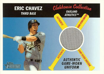 2004 Topps Heritage - Clubhouse Collection Relics #CCR-EC Eric Chavez Front