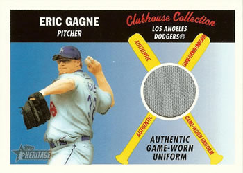 2004 Topps Heritage - Clubhouse Collection Relics #CCR-EG Eric Gagne Front