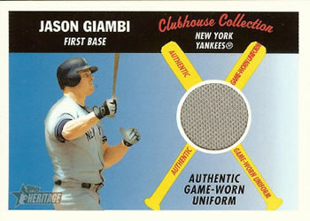 2004 Topps Heritage - Clubhouse Collection Relics #CCR-JG Jason Giambi Front