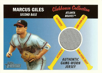 2004 Topps Heritage - Clubhouse Collection Relics #CCR-MG Marcus Giles Front