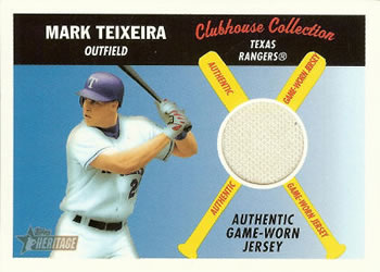 2004 Topps Heritage - Clubhouse Collection Relics #CCR-MTE Mark Teixeira Front