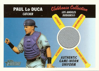 2004 Topps Heritage - Clubhouse Collection Relics #CCR-PL Paul Lo Duca Front