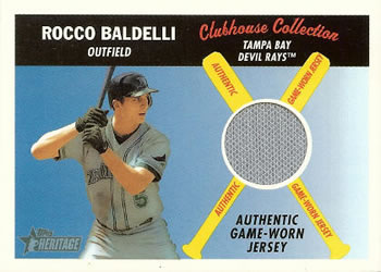 2004 Topps Heritage - Clubhouse Collection Relics #CCR-RB Rocco Baldelli Front