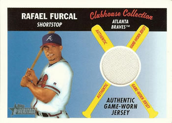 2004 Topps Heritage - Clubhouse Collection Relics #CCR-RF Rafael Furcal Front