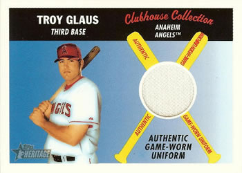 2004 Topps Heritage - Clubhouse Collection Relics #CCR-TG Troy Glaus Front