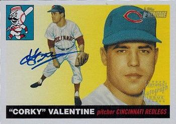 2004 Topps Heritage - Real One Autographs #RO-HV Corky Valentine Front
