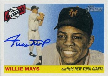 2004 Topps Heritage - Real One Autographs #RO-WM Willie Mays Front