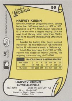 1988 Pacific Legends I #56 Harvey Kuenn Back