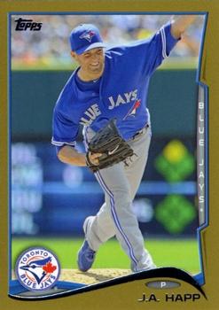 2014 Topps - Gold #462 J.A. Happ Front