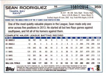2014 Topps - Gold #359 Sean Rodriguez Back