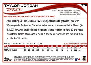 2014 Topps - Red Foil #374 Taylor Jordan Back