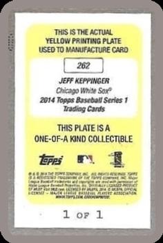 2014 Topps - Printing Plates Yellow #262 Jeff Keppinger Back