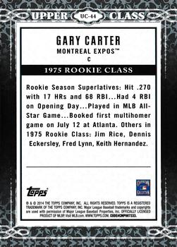 2014 Topps - Upper Class #UC-44 Gary Carter Back