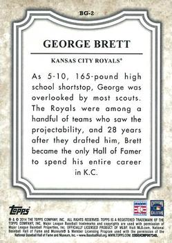 2014 Topps - Before They Were Great #BG-2 George Brett Back