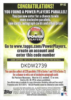 2014 Topps - Power Players #PP-92 Elvis Andrus Back