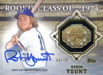 2014 Topps - Class Rings Gold Gems Autographs #CRA-RY Robin Yount Front