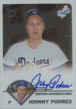 2003 Topps Retired Signature Edition - Autographs #TA-JPO Johnny Podres Front