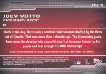 2014 Topps - Trajectory Relics #TR-JVO Joey Votto Back