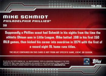 2014 Topps - Trajectory Relics #TR-MS Mike Schmidt Back