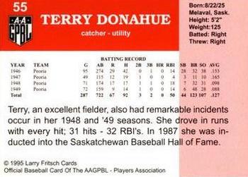 1995 Fritsch AAGPBL Series 1 #55 Terry Donahue Back
